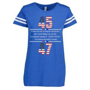 Take America Back Fight Back 45 47 Funny Gift Enza Ladies Jersey Football T-Shirt