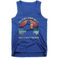 Titties And Beer That’s Why Im Here Oktoberfest Funny Ape Gift Tank Top