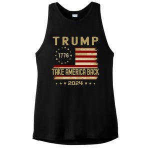 Take America Back Trump 2024 Ladies PosiCharge Tri-Blend Wicking Tank