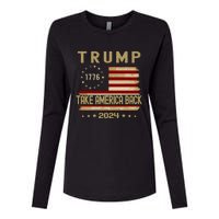 Take America Back Trump 2024 Womens Cotton Relaxed Long Sleeve T-Shirt