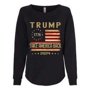 Take America Back Trump 2024 Womens California Wash Sweatshirt