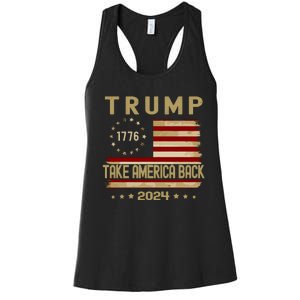 Take America Back Trump 2024 Women's Racerback Tank