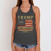 Take America Back Trump 2024 Women's Knotted Racerback Tank