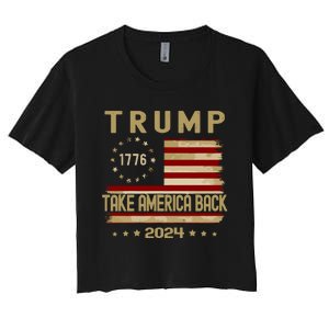 Take America Back Trump 2024 Women's Crop Top Tee