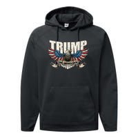 Take America Back Women Trump 2024 Flag Gift Performance Fleece Hoodie