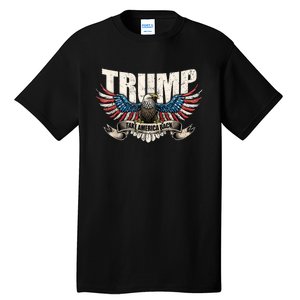 Take America Back Women Trump 2024 Flag Gift Tall T-Shirt