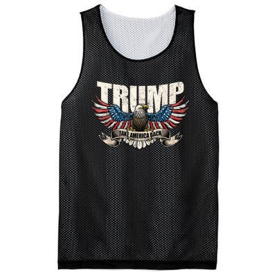 Take America Back Women Trump 2024 Flag Gift Mesh Reversible Basketball Jersey Tank