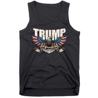 Take America Back Women Trump 2024 Flag Gift Tank Top