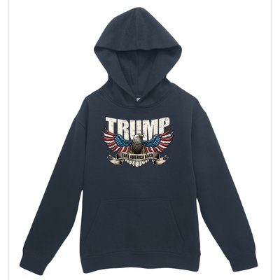 Take America Back Women Trump 2024 Flag Gift Urban Pullover Hoodie