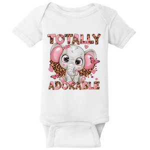 Totally Adorable Baby Girl Cute Elephant Baby Bodysuit