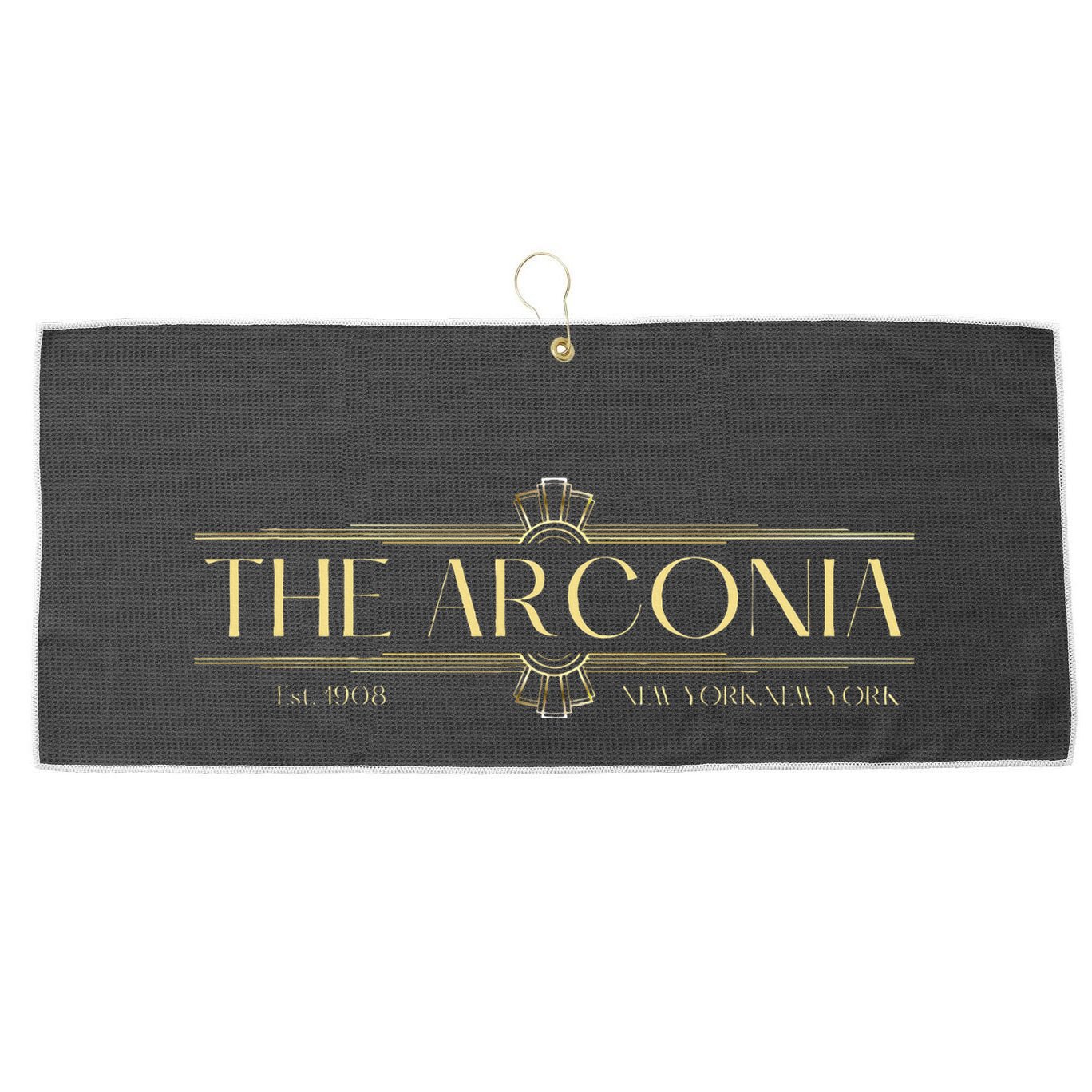 The Arconia Building Est. 1908 Murders New York Large Microfiber Waffle Golf Towel