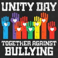 Together Against Bullying Orange Anti Bully Unity Day Garment-Dyed Fleece Hoodie