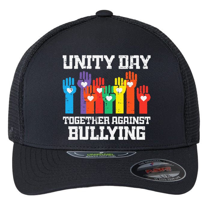 Together Against Bullying Orange Anti Bully Unity Day Flexfit Unipanel Trucker Cap