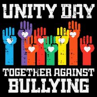 Together Against Bullying Orange Anti Bully Unity Day Flexfit Unipanel Trucker Cap