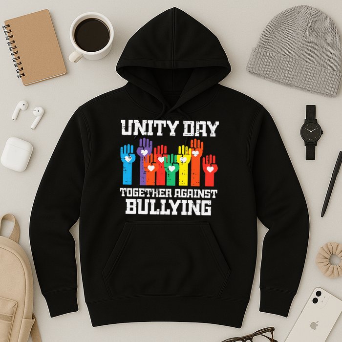 Together Against Bullying Orange Anti Bully Unity Day Hoodie