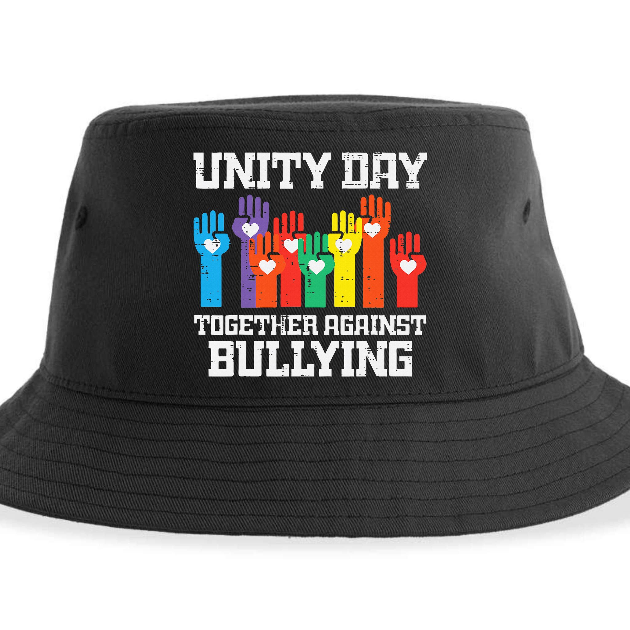 Together Against Bullying Orange Anti Bully Unity Day Sustainable Bucket Hat