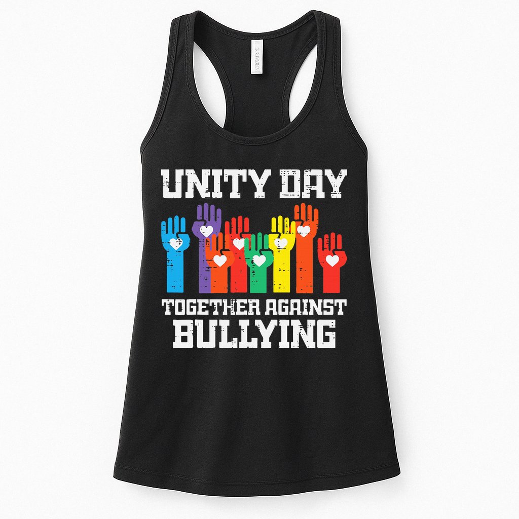Together Against Bullying Orange Anti Bully Unity Day Womens Tank Top