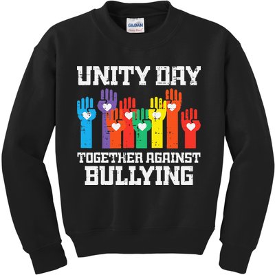 Together Against Bullying Orange Anti Bully Unity Day Kids Sweatshirt
