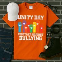 Together Against Bullying Orange Anti Bully Unity Day Tall T-Shirt