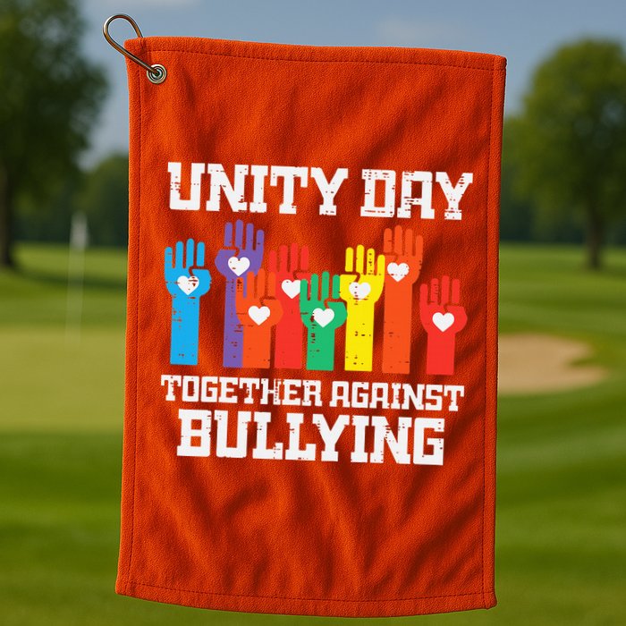 Together Against Bullying Orange Anti Bully Unity Day Golf Towel