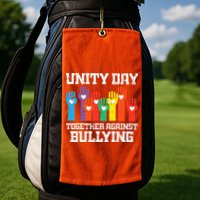 Together Against Bullying Orange Anti Bully Unity Day Golf Towel