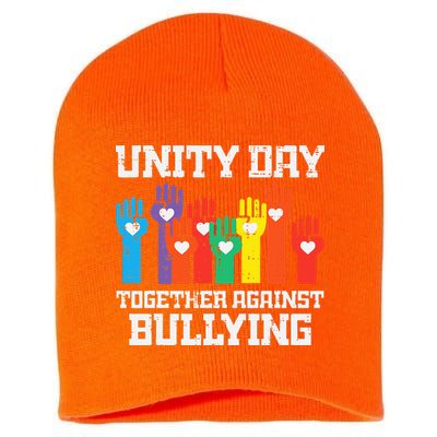 Together Against Bullying Orange Anti Bully Unity Day Short Acrylic Beanie
