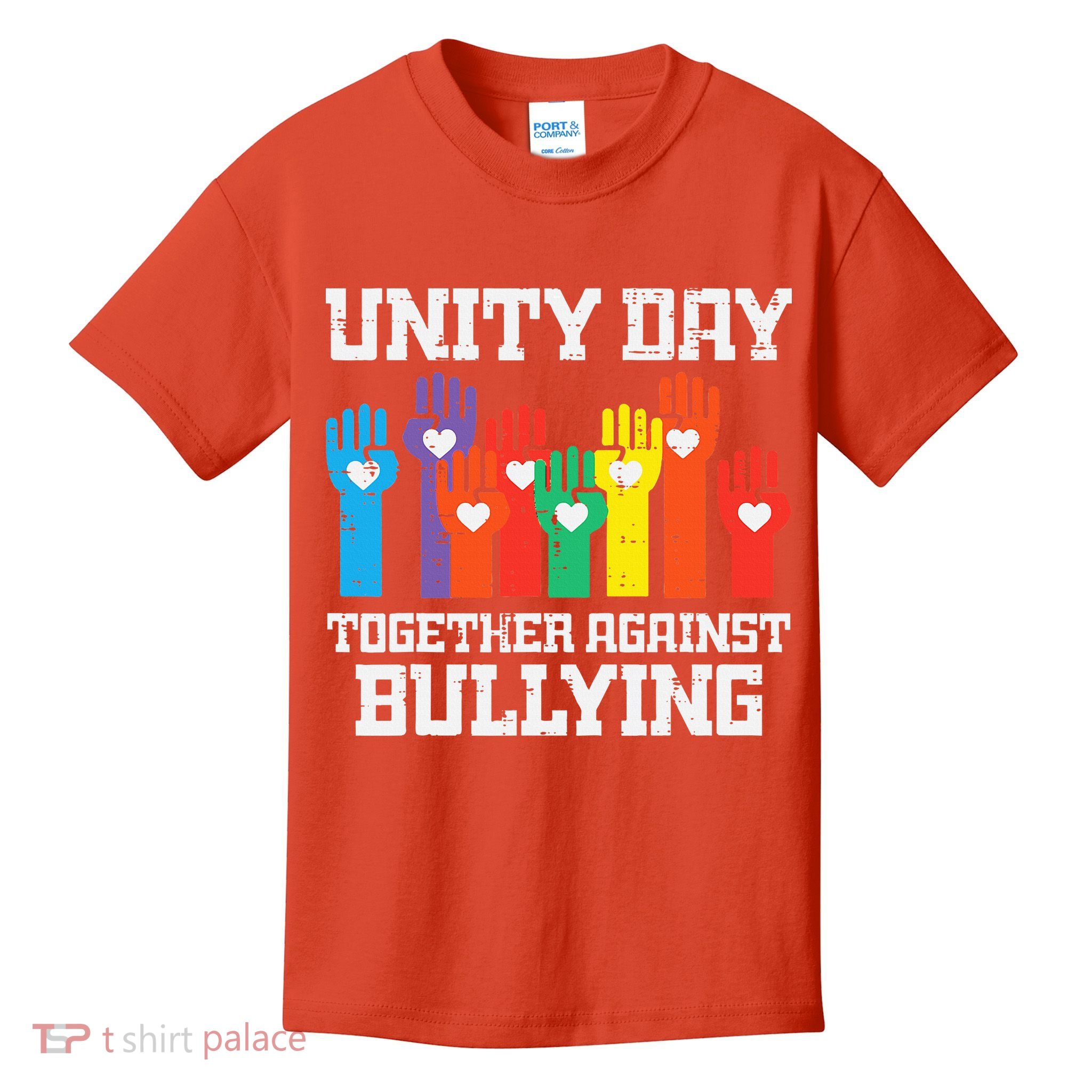 Together Against Bullying Orange Anti Bully Unity Day Kids T-Shirt