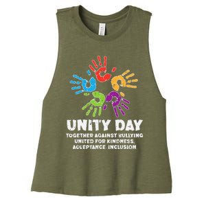 Together Against Bullying Orange Anti Bullying Unity Day Women's Racerback Cropped Tank