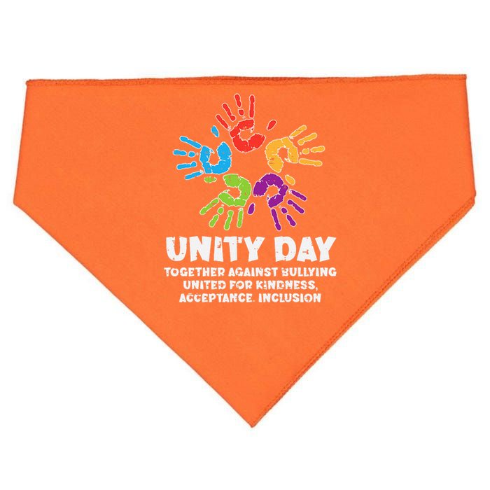 Together Against Bullying Orange Anti Bullying Unity Day USA-Made Doggie Bandana