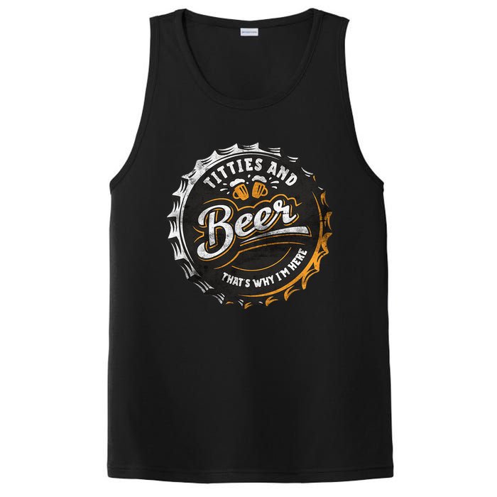 Titties And Beer That’s Why Im Here Oktoberfest Can Cap PosiCharge Competitor Tank