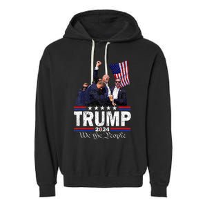 Trump Assasination Bloody Ear Bleeding Butler Pa Trump Garment-Dyed Fleece Hoodie