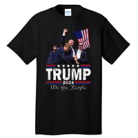 Trump Assasination Bloody Ear Bleeding Butler Pa Trump Tall T-Shirt