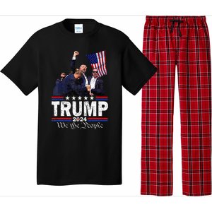 Trump Assasination Bloody Ear Bleeding Butler Pa Trump Pajama Set