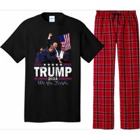 Trump Assasination Bloody Ear Bleeding Butler Pa Trump Pajama Set