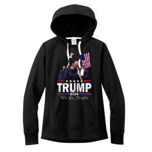 Trump Assasination Bloody Ear Bleeding Butler Pa Trump Women's Fleece Hoodie