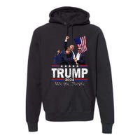 Trump Assasination Bloody Ear Bleeding Butler Pa Trump Premium Hoodie