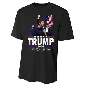 Trump Assasination Bloody Ear Bleeding Butler Pa Trump Performance Sprint T-Shirt