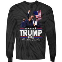 Trump Assasination Bloody Ear Bleeding Butler Pa Trump Tie-Dye Long Sleeve Shirt