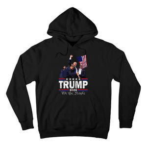 Trump Assasination Bloody Ear Bleeding Butler Pa Trump Tall Hoodie