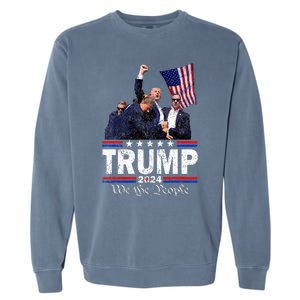 Trump Assasination Bloody Ear Bleeding Butler Pa Trump Garment-Dyed Sweatshirt