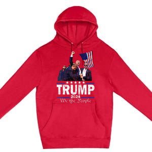 Trump Assasination Bloody Ear Bleeding Butler Pa Trump Premium Pullover Hoodie