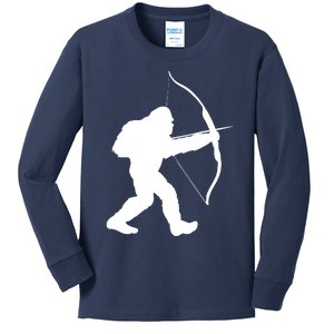 Traditional Archery Bigfoot Recurve Bow Lovers Kids Long Sleeve Shirt