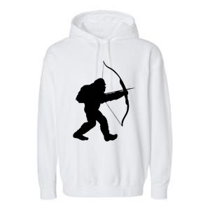 Traditional Archery Bigfoot Recurve Bow Lovers Garment-Dyed Fleece Hoodie