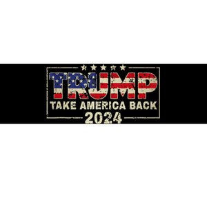 Take America Back American Flag Trump 2024 Bumper Sticker