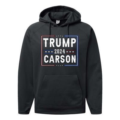 Trump And Ben Carson Vp Vice President 2024 Red Republicans Performance Fleece Hoodie