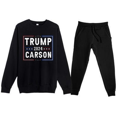 Trump And Ben Carson Vp Vice President 2024 Red Republicans Premium Crewneck Sweatsuit Set