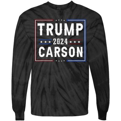 Trump And Ben Carson Vp Vice President 2024 Red Republicans Tie-Dye Long Sleeve Shirt