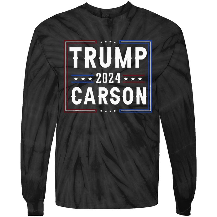 Trump And Ben Carson Vp Vice President 2024 Red Republicans Tie-Dye Long Sleeve Shirt