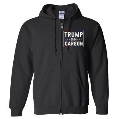 Trump And Ben Carson Vp Vice President 2024 Red Republicans Full Zip Hoodie