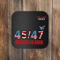 Take America Back American Flag Trump 2024 Women Gifts Coaster